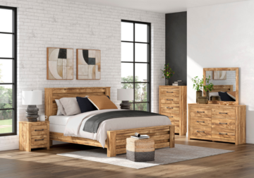 Alternative view of Maystonna Tan King Panel Bed