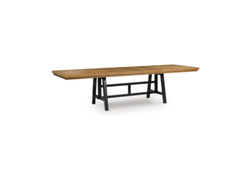 Galliden Black/Brown Rectangular Dining Room Extension Table
