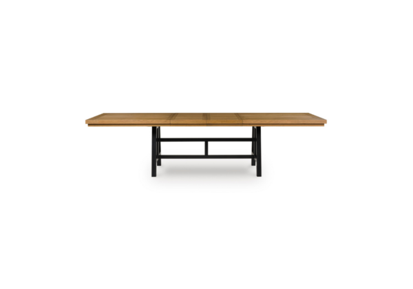 Galliden Black/Brown Rectangular Dining Room Extension Table - Image 2