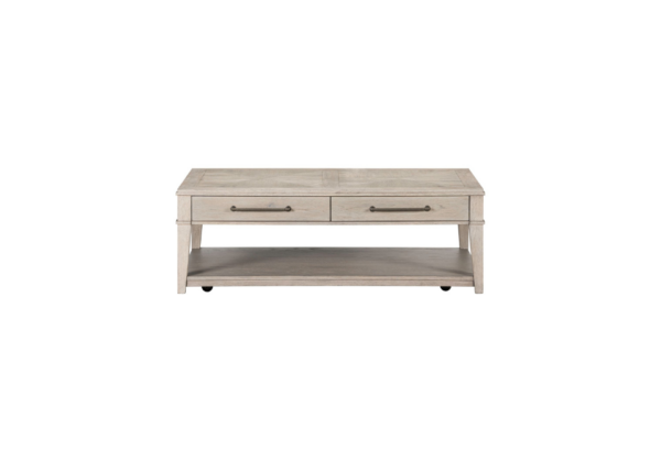 New Haven Sanctuary White Rectangular Cocktail Table - Image 3