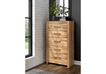 Maystonna Tan Five-Drawer Chest