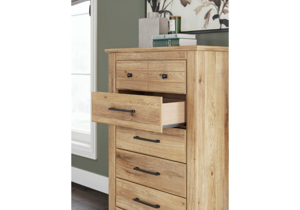 Makidern Tan Five-Drawer Chest - Image 2