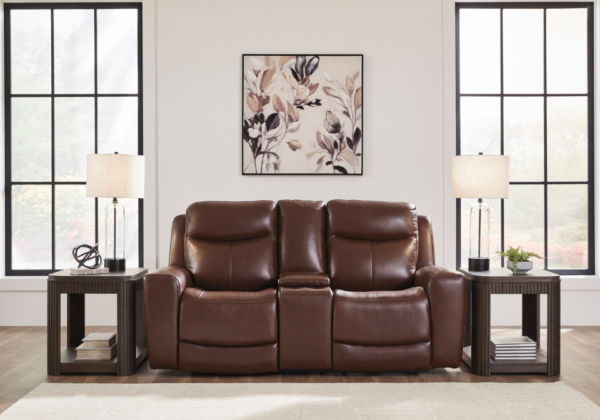 Next Move Mahogany Power Reclining Loveseat - Image 3