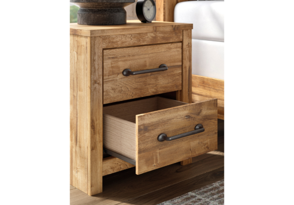 Maystonna Tan Two-Drawer Nightstand - Image 2