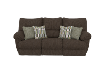Alternative view of Lenny Chocolate Reclining Sofa