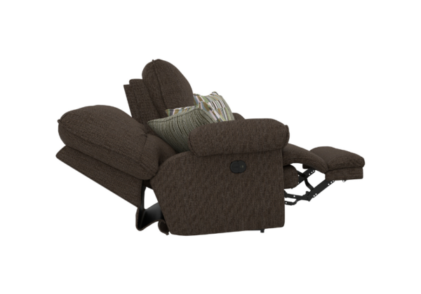 Lenny Chocolate Reclining Sofa - Image 4