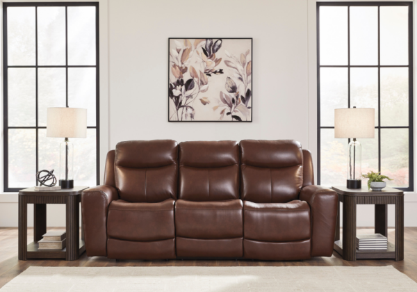 Next Move Mahogany Power Reclining Sofa - Image 3