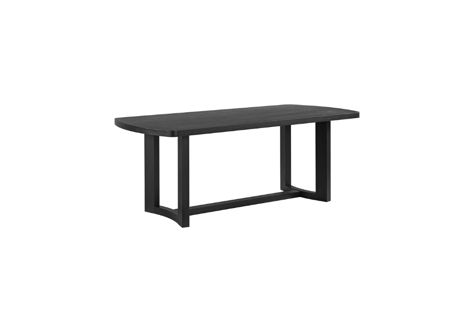 Portland Black Rectangular Dining Table