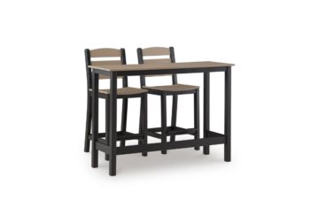 Shoreline Beach Black/Biege Counter Table Set