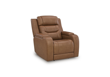 Knightington Caramel Power Recliner w/ Audio Seating