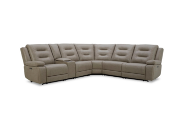 Angiers Light Gray Power Reclining Sectional