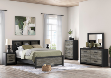Broachmyn Black/Gray Queen 4-Piece Set