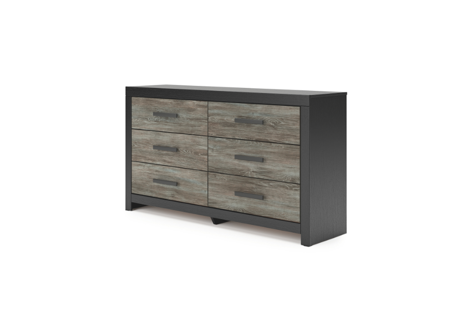 Broachmyn Black/Gray Six-Drawer Dresser