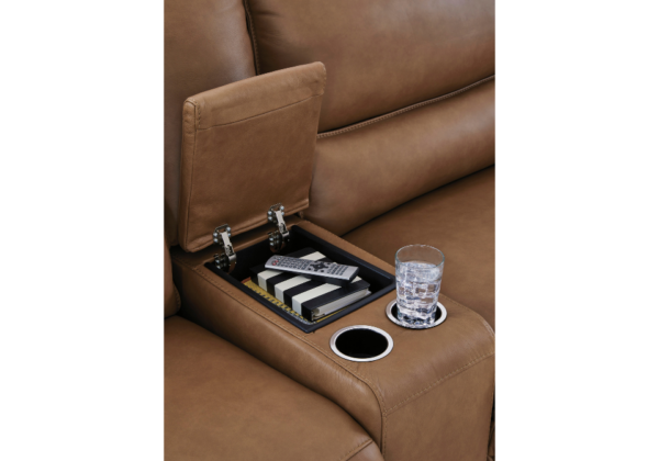 DeepWakes Caramel Power Reclining Sofa - Image 4