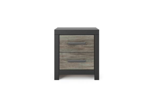 Broachmyn Black/Gray Two-Drawer Nightstand - Image 2