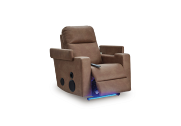 Alternative view of Lorrenton Caramel Glider Power Recliner w/ Audio System