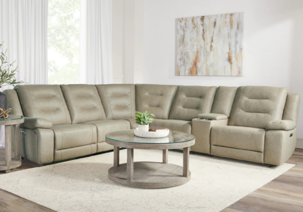 Angiers Light Gray Power Reclining Sectional - Image 2