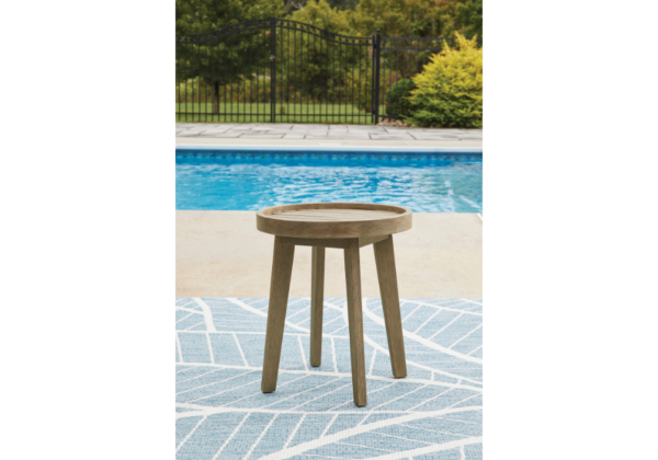 Marina Sun Beige Round End Table - Image 2