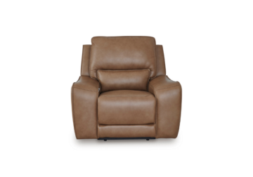 Alternative view of DeepWakes Caramel Power Recliner