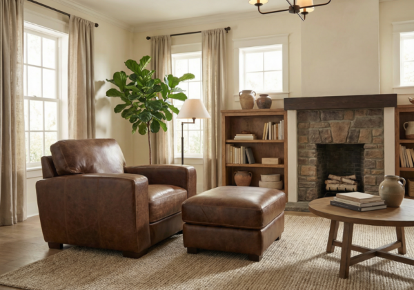 Siena Tobacco Ottoman - Image 2