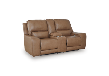 DeepWakes Caramel Power Reclining Loveseat
