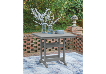 Alternative view of Sanctuary Beach Dark Gray Counter Table with Umbrella Option