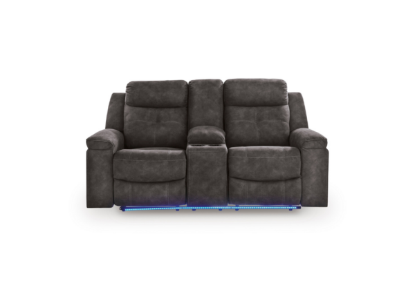 Brysonview Charcoal Reclining Loveseat - Image 2