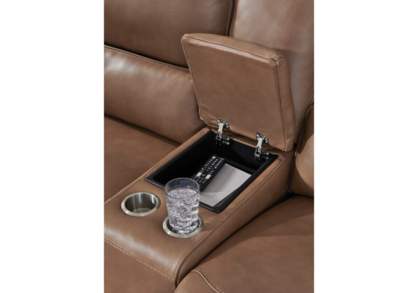 DeepWakes Caramel Power Reclining Loveseat - Image 4