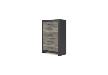 Broachmyn Black/Gray Five-Drawer Chest