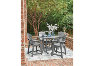 Alternative view of Sanctuary Beach Dark Gray Counter Table with 4 Barstools