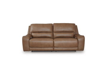 Alternative view of DeepWakes Caramel Power Reclining Sofa