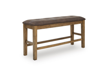 Urbinforte Brown Dining Counterheight Upholstered Bench