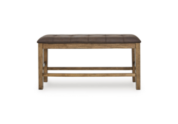 Alternative view of Urbinforte Brown Dining Counterheight Upholstered Bench