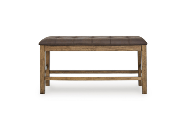 Urbinforte Brown Dining Counterheight Upholstered Bench - Image 2