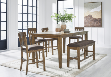 Urbinforte Brown Dining Counterheight 6 Piece Set