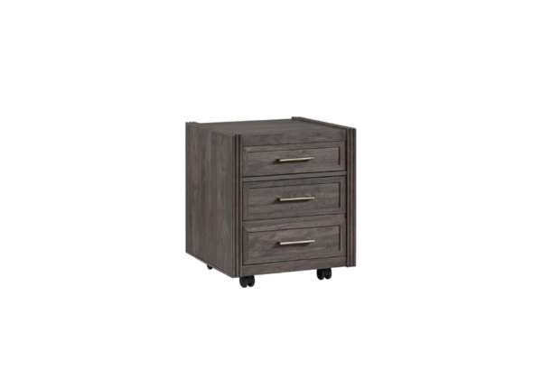 Modern Edge Charcoal Desk w/ Filing Cabinet - Image 4
