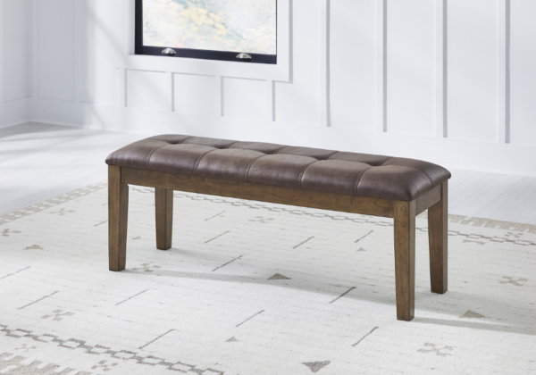Urbinforte Brown Dining Upholstered Bench - Image 3