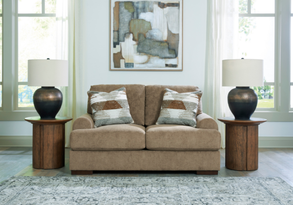 Jayne Park Pecan Loveseat - Image 3