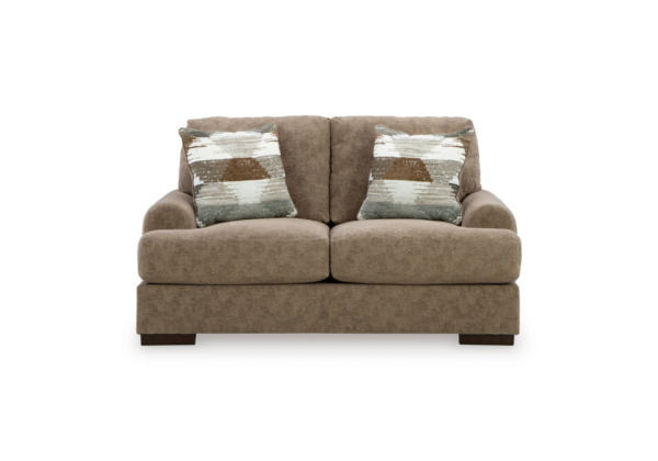 Jayne Park Pecan Loveseat - Image 2