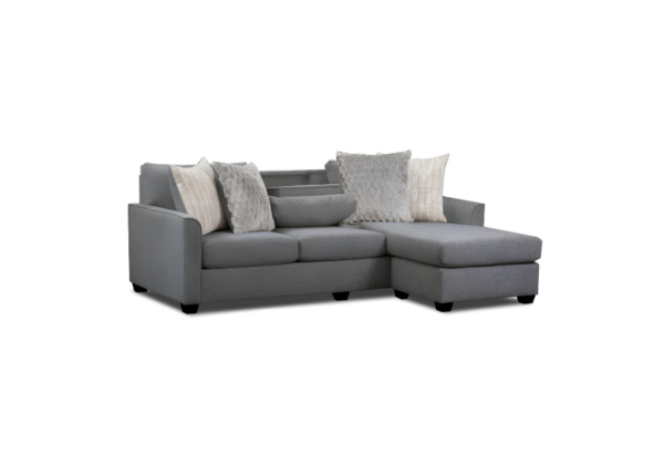 Irving Charcoal Sofa Chaise - Image 2