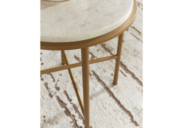 Alternative view of Alben Antique Gold Round End Table
