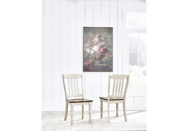 Wirloni White/Brown Dining Chair - Image 3