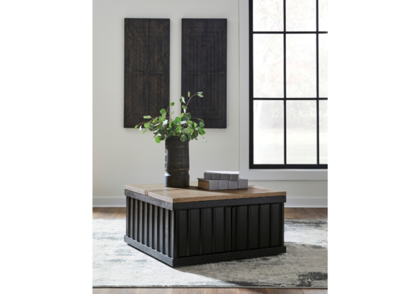 Rylandyn Black/Brown Lift-Top Cocktail Table - Image 3