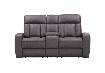 Alternative view of Celestial Charcoal Power Loveseat