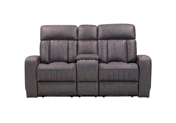 Celestial Charcoal Power Loveseat - Image 2
