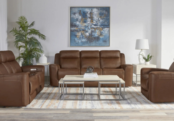 Alberta Brown Power Loveseat - Image 5