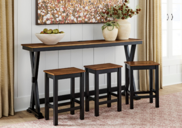 Wildenauer Rectangular Dining Counter Table Set