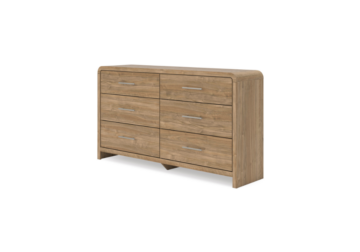 Gramburg Brown Six-Drawer Dresser