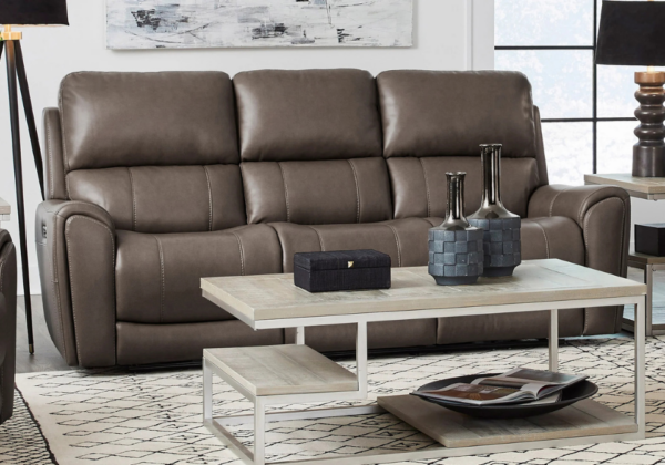 Hamilton Dark Brown Reclining Sofa - Image 3