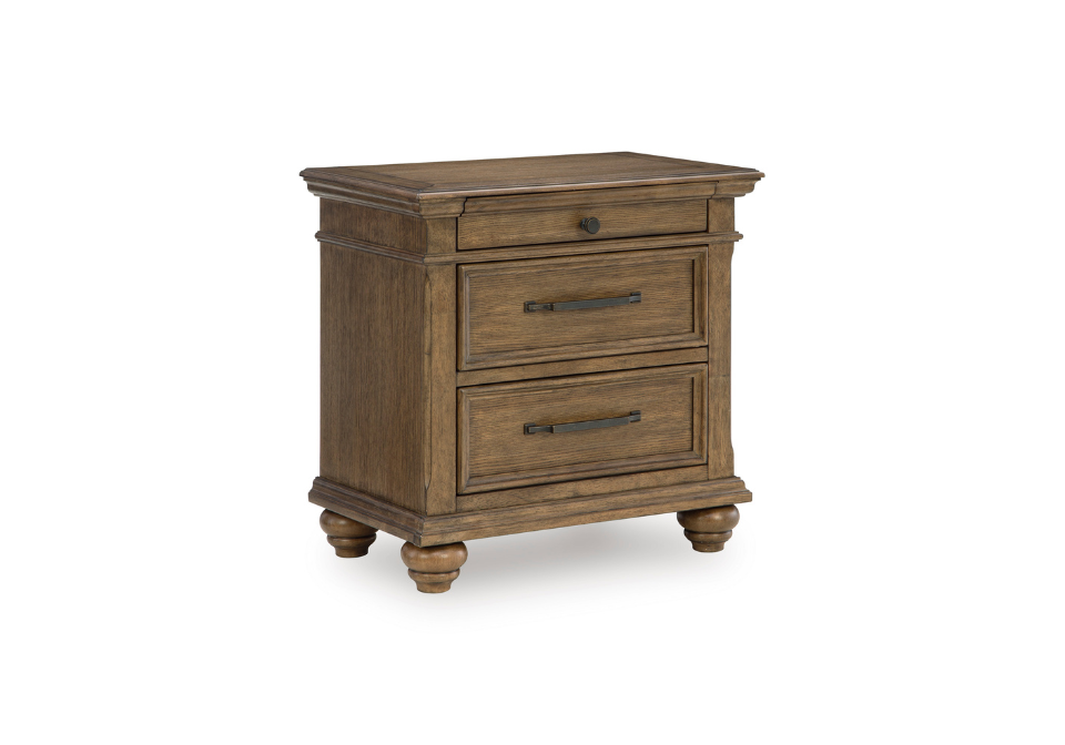 Kallarin Brown Three Drawer Nightstand